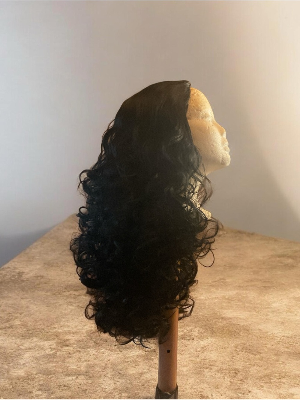Long Curly Women's Wig in Natural Black — LuxVolume - Picture 3 of 5